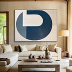 Circular Geometric Abstraction Abstract Painting with Modern Simplicity WINK214