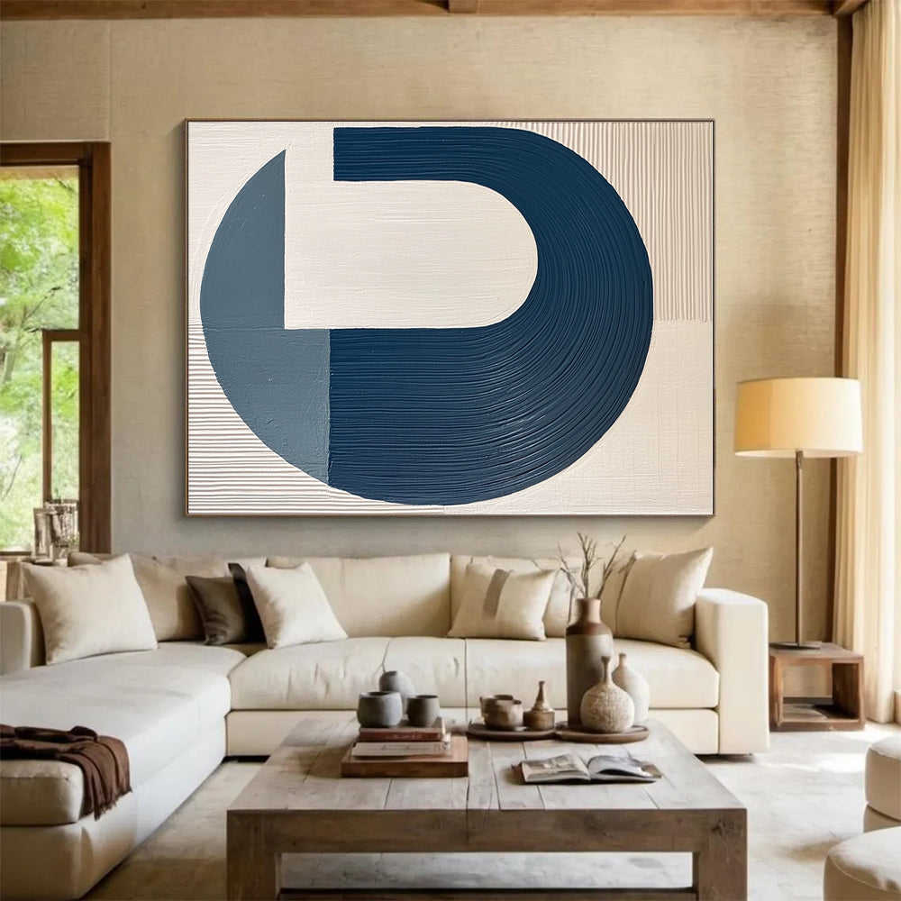 Circular Geometric Abstraction Abstract Painting with Modern Simplicity WINK214
