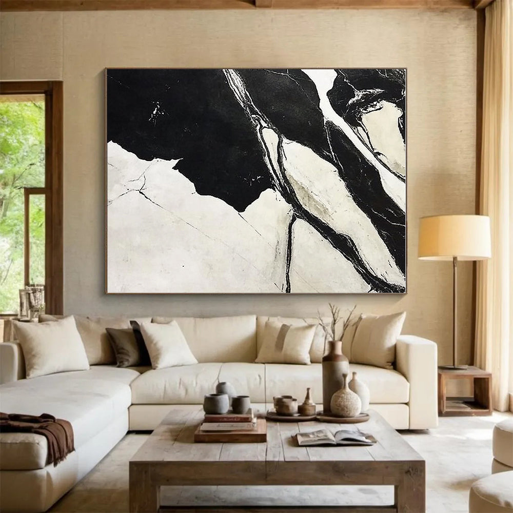 Black White Marble Abstract 2 Painting with Natural Grace WINK744
