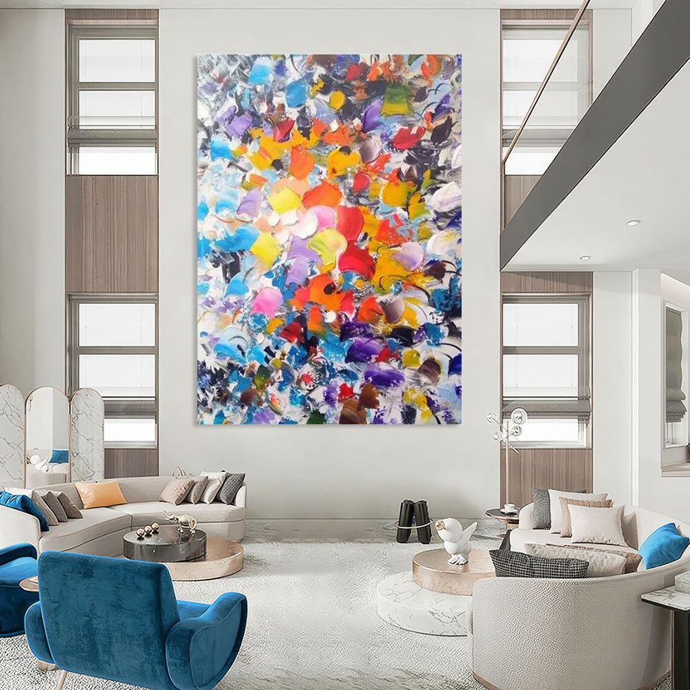 Vivid Color Explosion Abstract Painting for Creative Studios HENG411