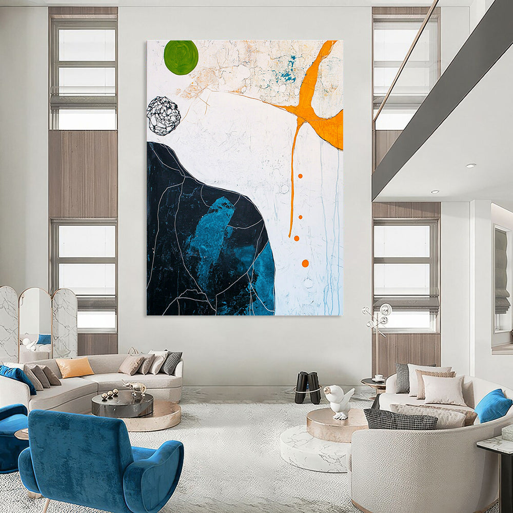 Colorful Abstract Shapes Painting for Creative Spaces GAB0722