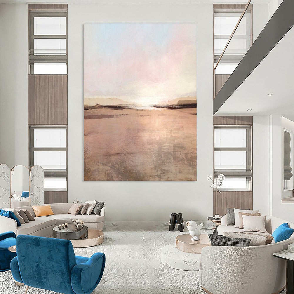 Pastel Landscape Abstract Painting for Feminine - Styled Boutiques HENG156