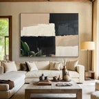 Geometric Color Blocks Abstract Painting with Modern Harmony WINK052