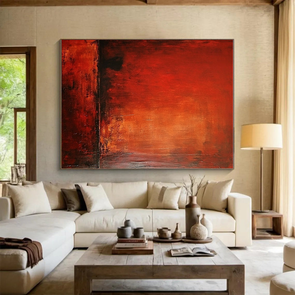 Red Abstract Painting with Intense Warmth WINK127