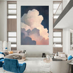 Dramatic Cloud Formation Abstract Painting of Atmospheric Depth GAB0172