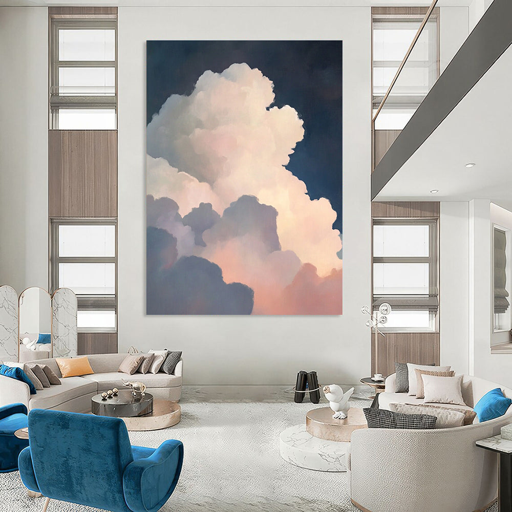 Dramatic Cloud Formation Abstract Painting of Atmospheric Depth GAB0172