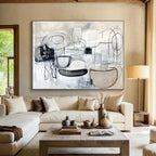 Monochromatic Still - Life Abstract Painting with Raw Textured Surfaces ABS547