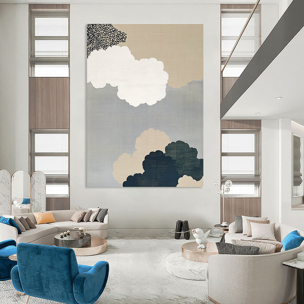Cloudy Sky Composition Minimalist Abstract Painting GAB0301