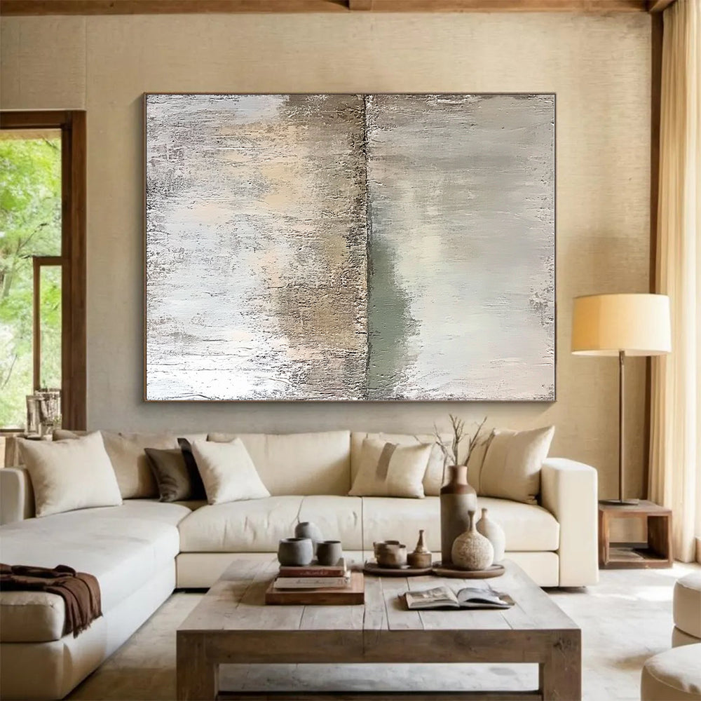 Textured Neutral Abstract Painting with Timeless Charm WINK703