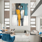 Two Figures Abstract - Intimate Relationship Art GAB0564