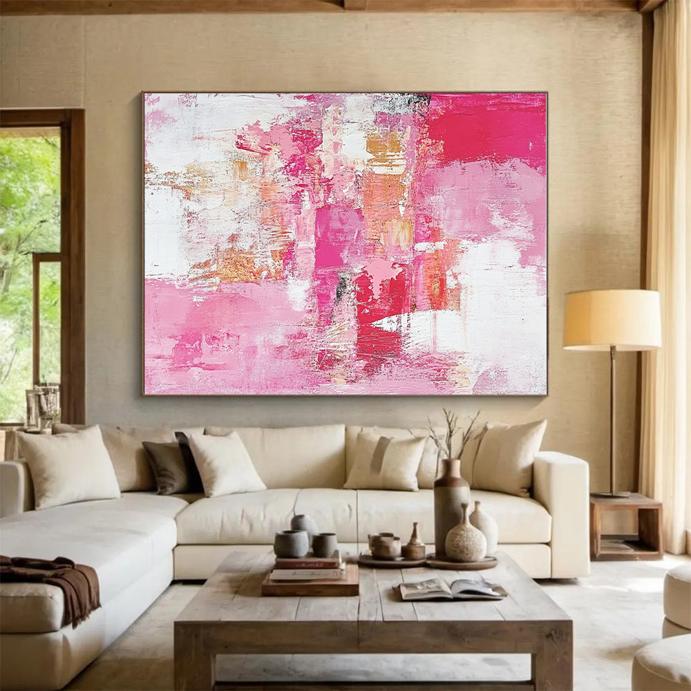 Pink Abstract Painting with Vibrant Softness WINK727