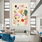 Abstract Colorful Shapes Painting for Bohemian - Style Kids’ Rooms GAB1326
