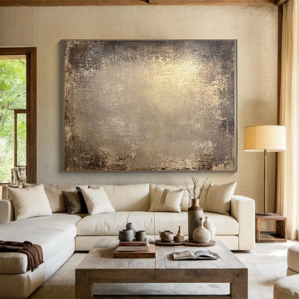 Textured Neutral Tones Timeless Elegance Abstract Painting ABS124
