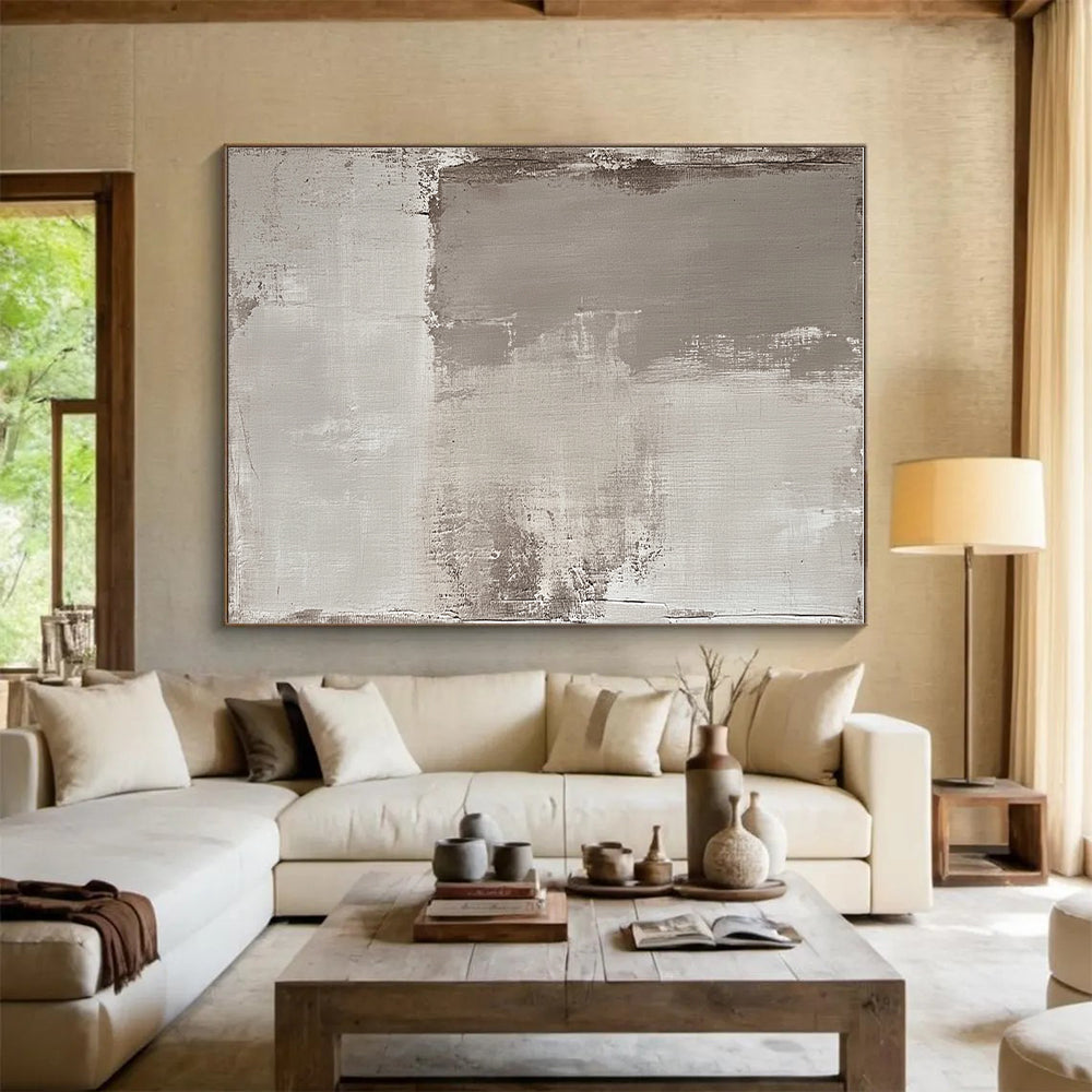 Gray Textured Background Abstract Painting with Industrial Calm WINK041