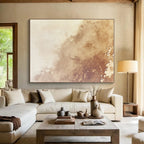 Brown Watercolor Wash Abstract Painting with Gentle Flow WINK005