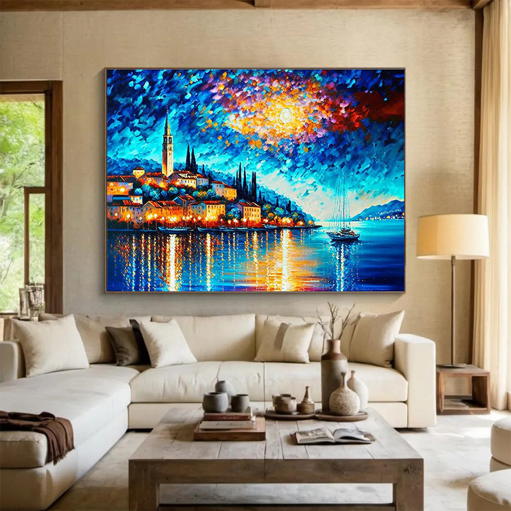 Colorful Tree Radiance Abstract Painting for Vibrant Living Spaces YHT300