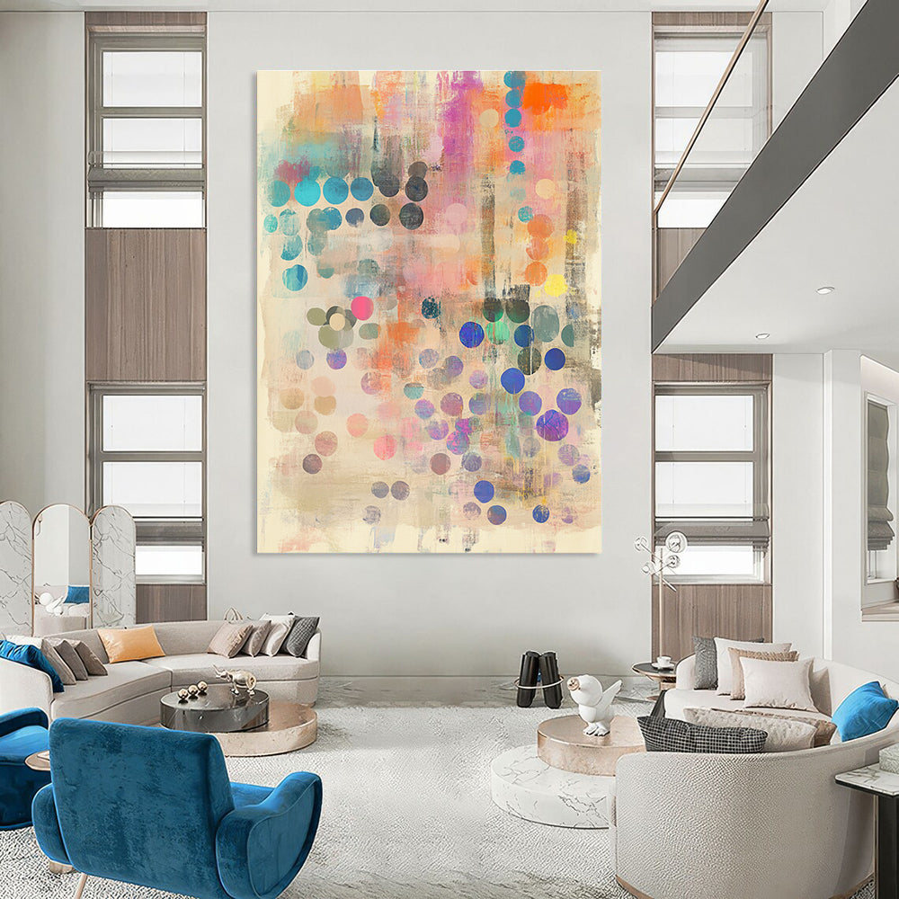 Polka Dot Abstract Painting for Playful Kids’ Activity Centers GAB1183