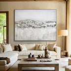 Textured Gray Abstract Painting for Minimalist Art Galleries YHT262