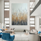 Reed - Like Abstract Painting for Nature - Inspired Decor GAB0699