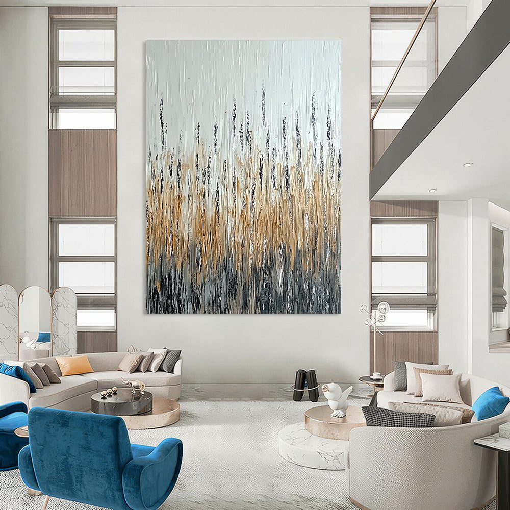 Reed - Like Abstract Painting for Nature - Inspired Decor GAB0699