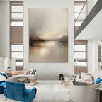 Misty Lake Abstract - Dreamy Landscape Abstract Art GAB0516