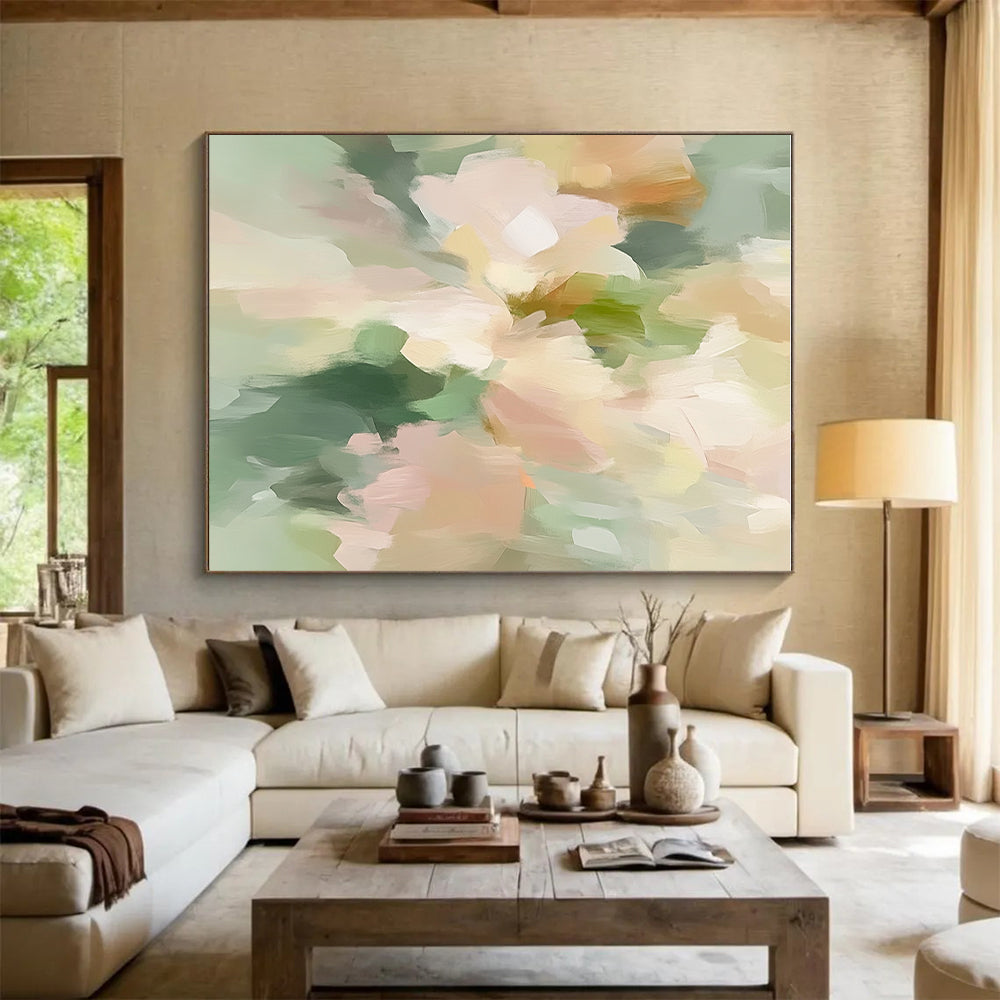 Soft Abstract Florals Painting with Subtle Grace WINK414