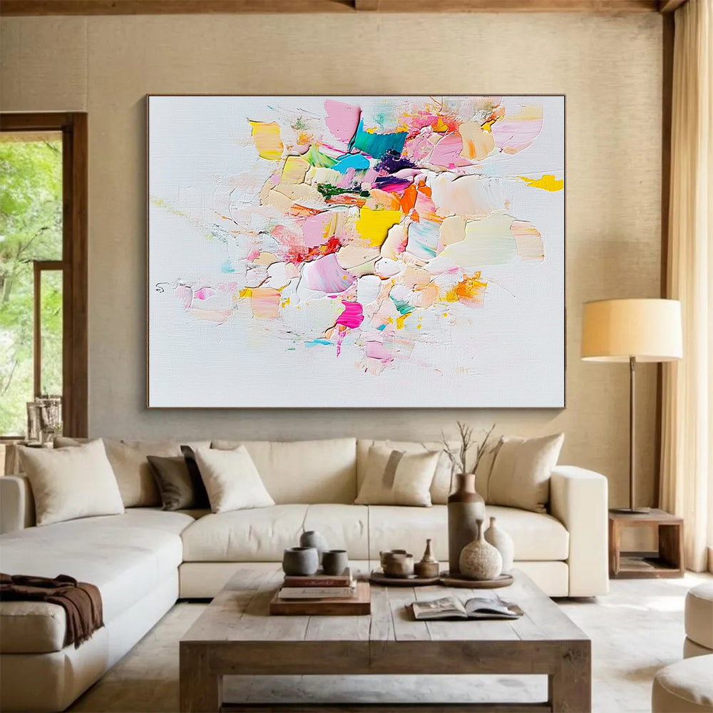 Pastel Colorful Abstract Painting with Playful Palette WINK657