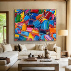 Abstract Color Fusion Painting with Dynamic Hue Blends WINK081