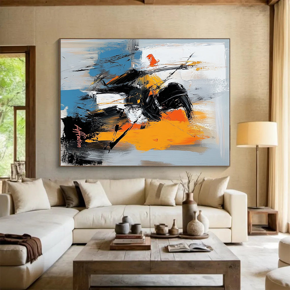 Dynamic Figure Abstract Painting with Expressive Energy WINK798