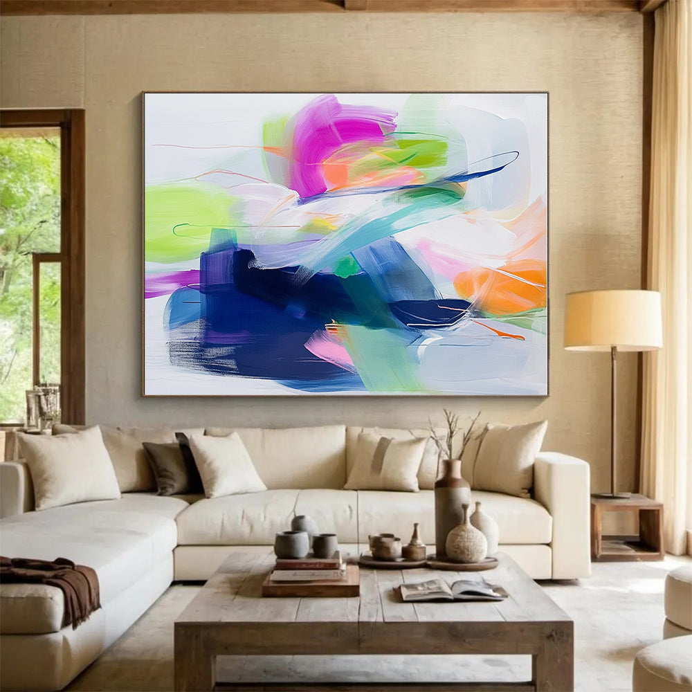 Pastel - Hued Abstract Flow Painting with Soft Movement WINK628