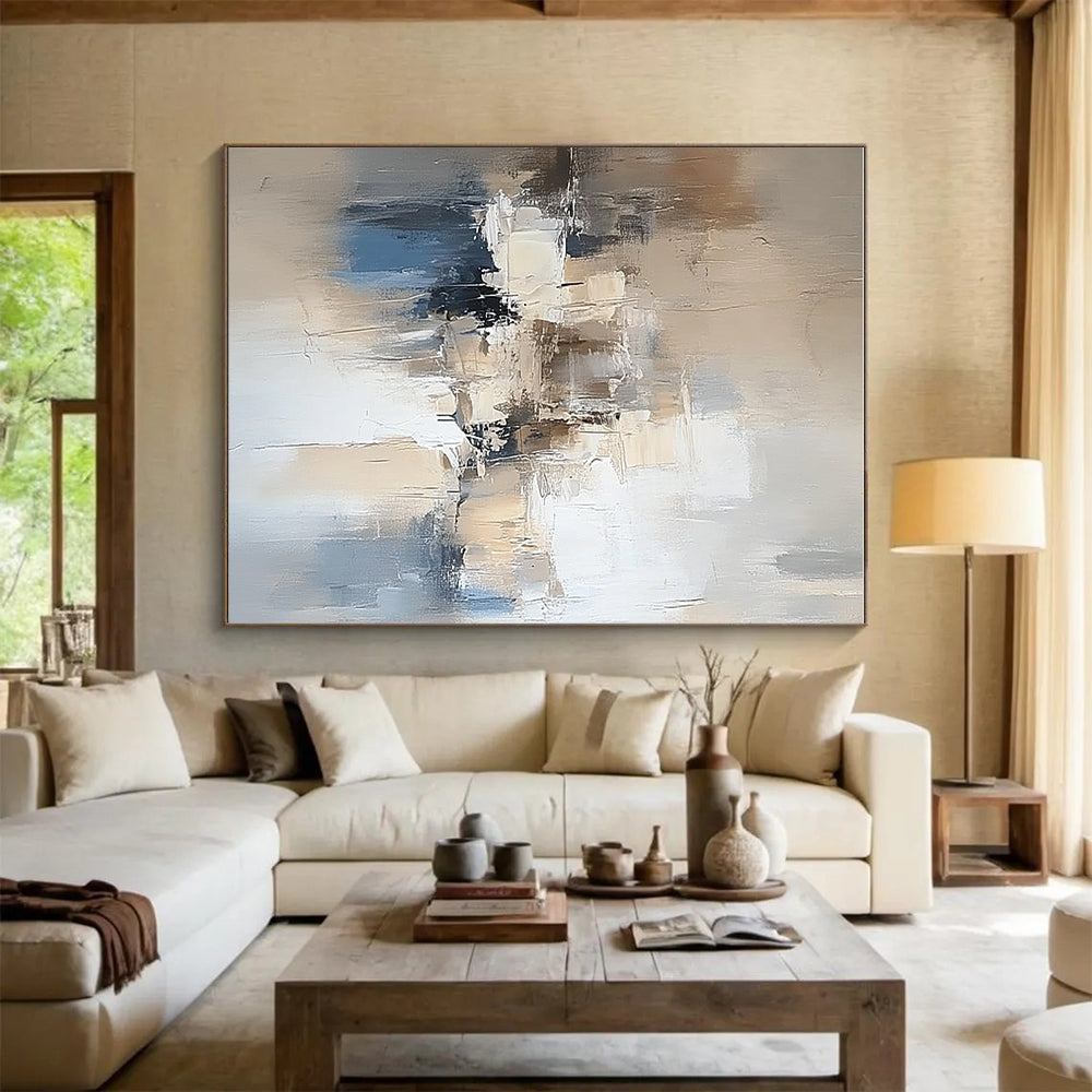 Neutral Tones Abstract Painting with Subtle Elegance WINK801
