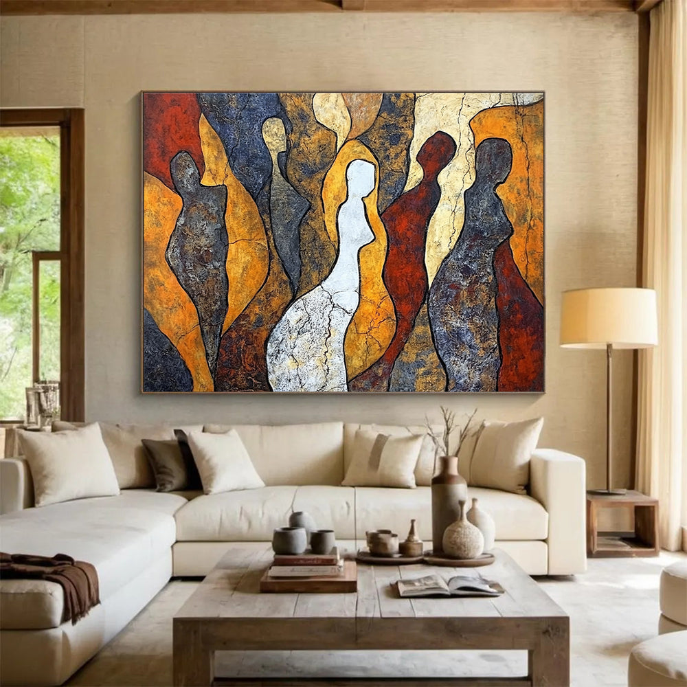 Earth - Toned Abstract Figures  Timeless Humanity ABS112