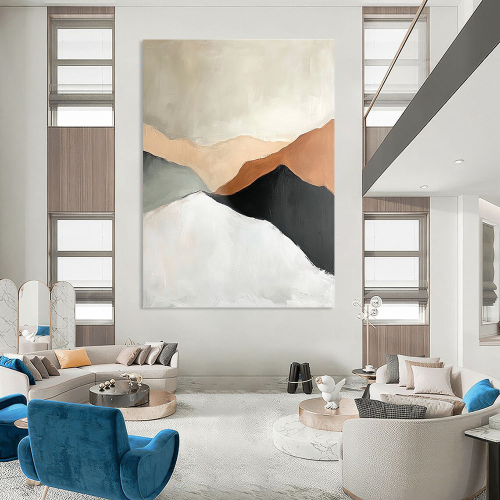 Minimalist Abstract Mountains Painting for Scandinavian - Styled Studies GAB1124