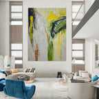 Colorful Abstract Gestures Painting for Creative Art Studios HENG458