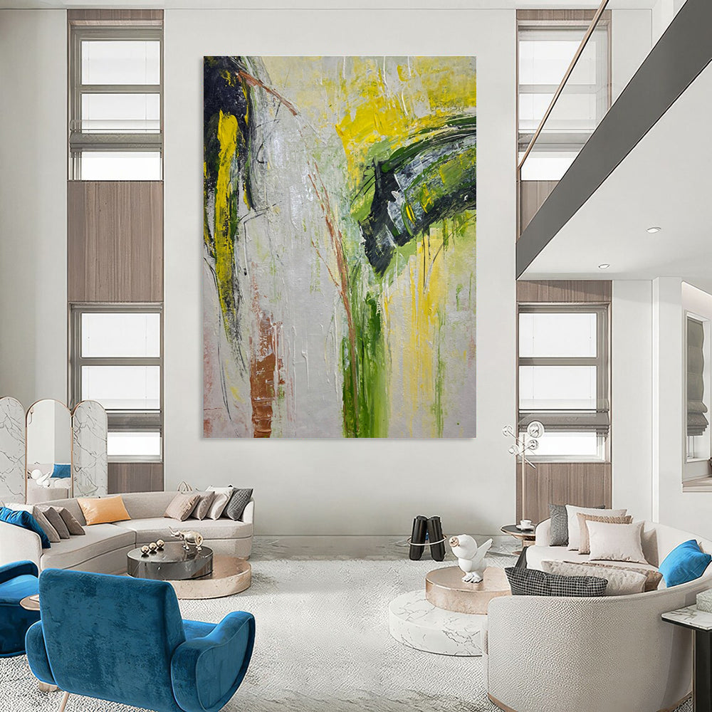 Colorful Abstract Gestures Painting for Creative Art Studios HENG458
