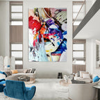 Colorful Abstract Composition Painting for Modern Living Rooms HENG420