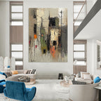 Abstract Urban Street Scene Painting for City - Inspired Cafes GAB1129