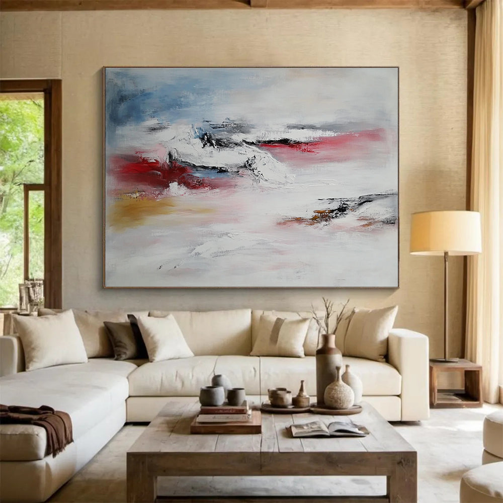 Soft Color Abstract Landscape with Gentle Textures Abstract Painting ABS333