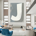 Bold Letter J Art Graphic Monogram Abstract Painting GAB0265