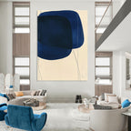 Blue Abstract Shapes Artistic Wall Decor Abstract Painting GAB1390