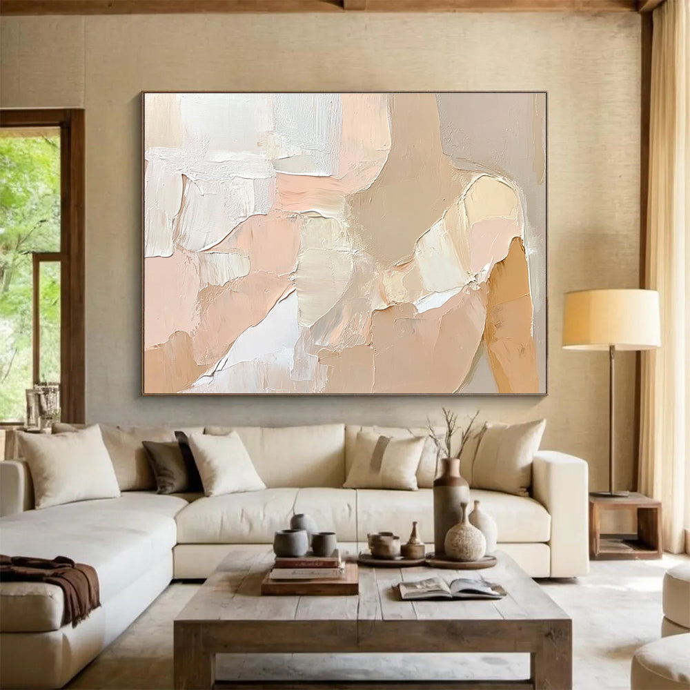 Soft Figure Abstract Painting in Muted Tones ABS262
