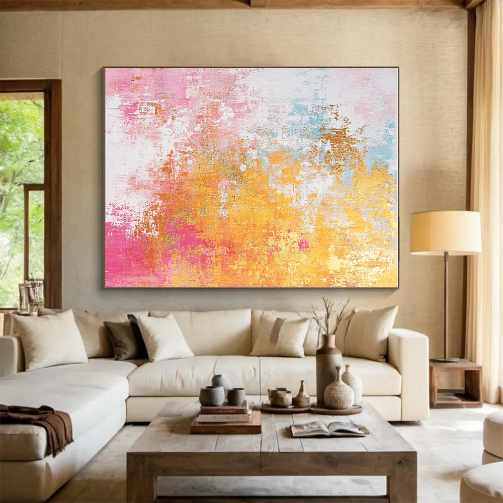 Colorful Abstract Blend Painting with Vibrant Harmony WINK331