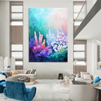 Colorful Flower Field Vibrant Landscape Abstract Painting GAB0273