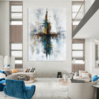 Reflective Abstract Form - Symmetrical Abstract Painting GAB0644