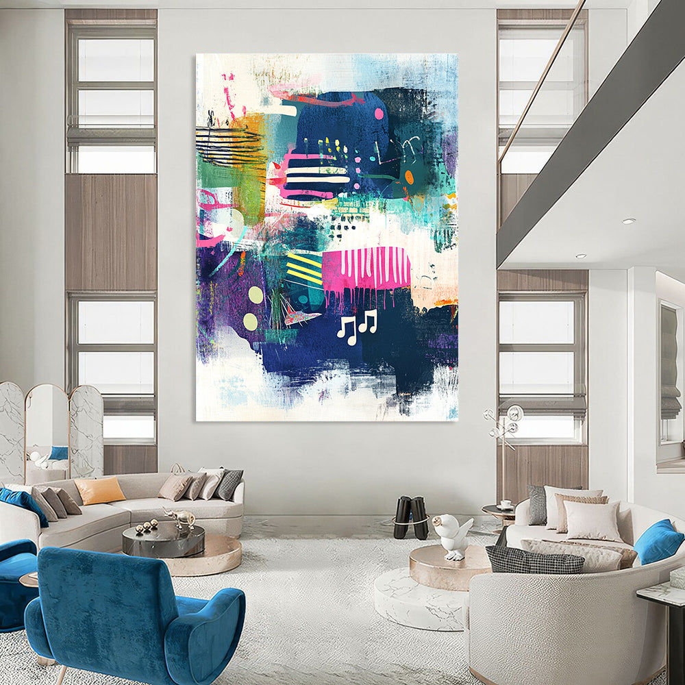Music - Themed Abstract Painting for Creative Music Studios GAB1043
