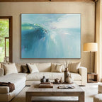 Soft Blue Sea - Sky Abstract Painting ABS208