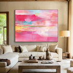 Pink - Toned Abstract Layers Painting with Soft, Romantic Transitions ABS495