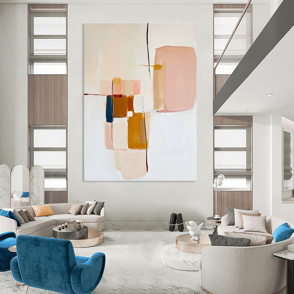 Pastel Color Block Abstract Painting for Feminine - Inspired Boutiques GAB0928
