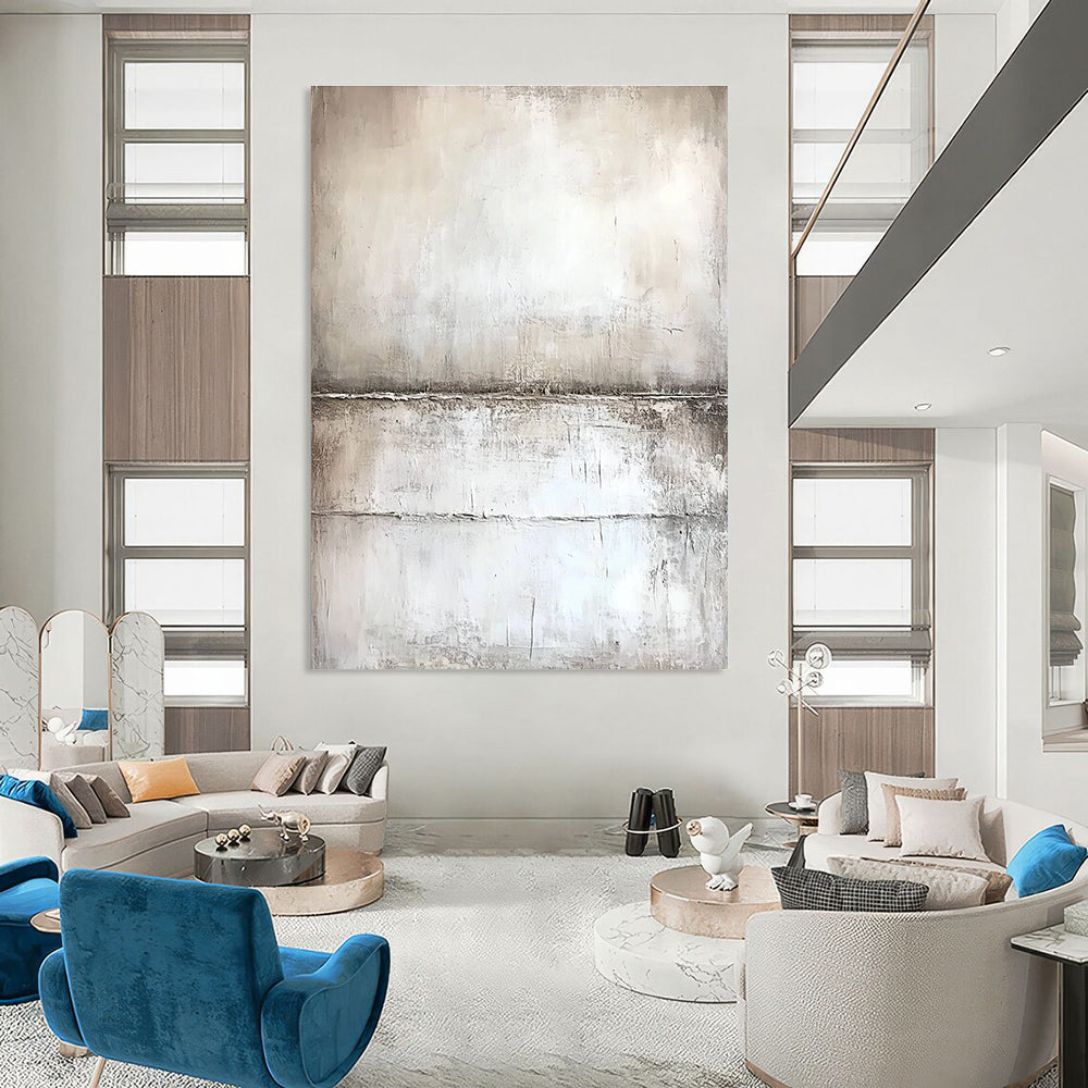 Gray Textured Abstract - Minimalist Landscape Art GAB0560