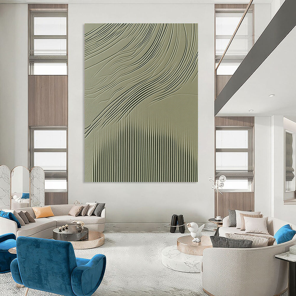 Textured Wave Patterns Abstract Painting of Tactile Rhythms GAB0131